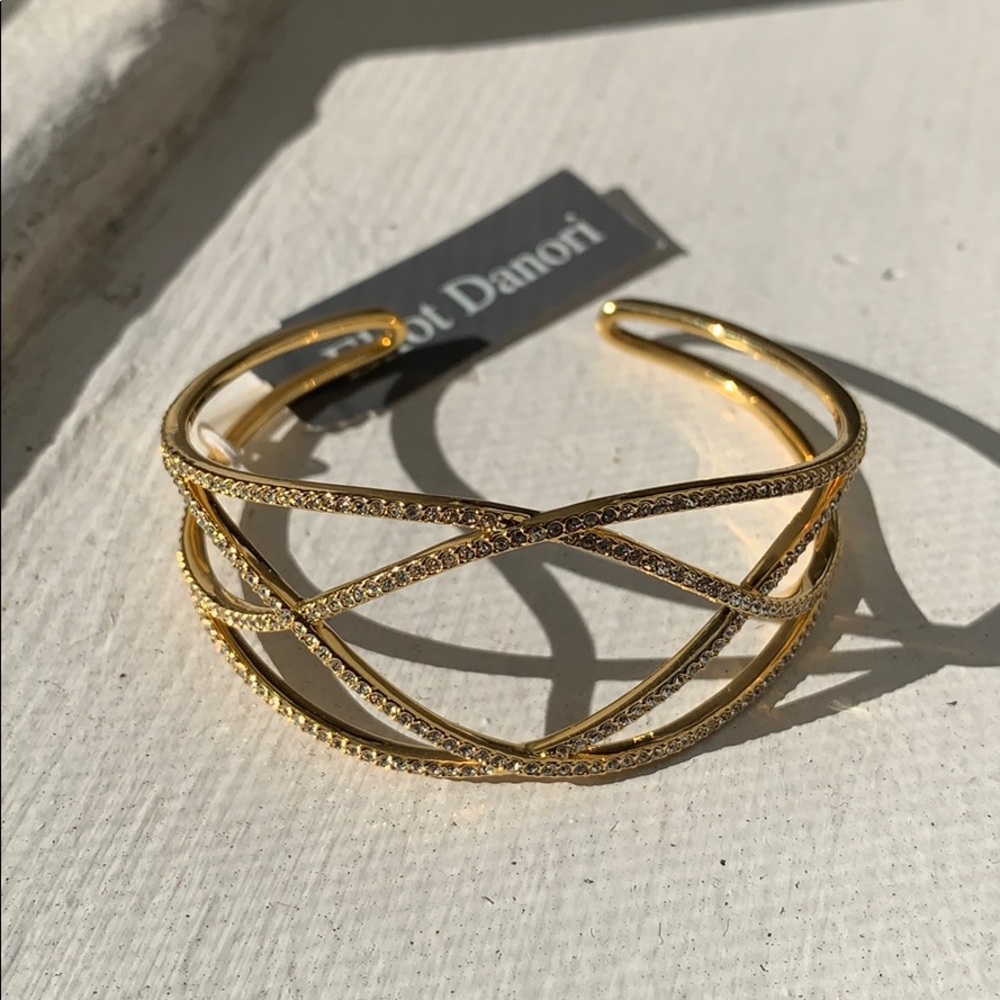 Gold & Crystal cuff bracelet from Eliot Danori